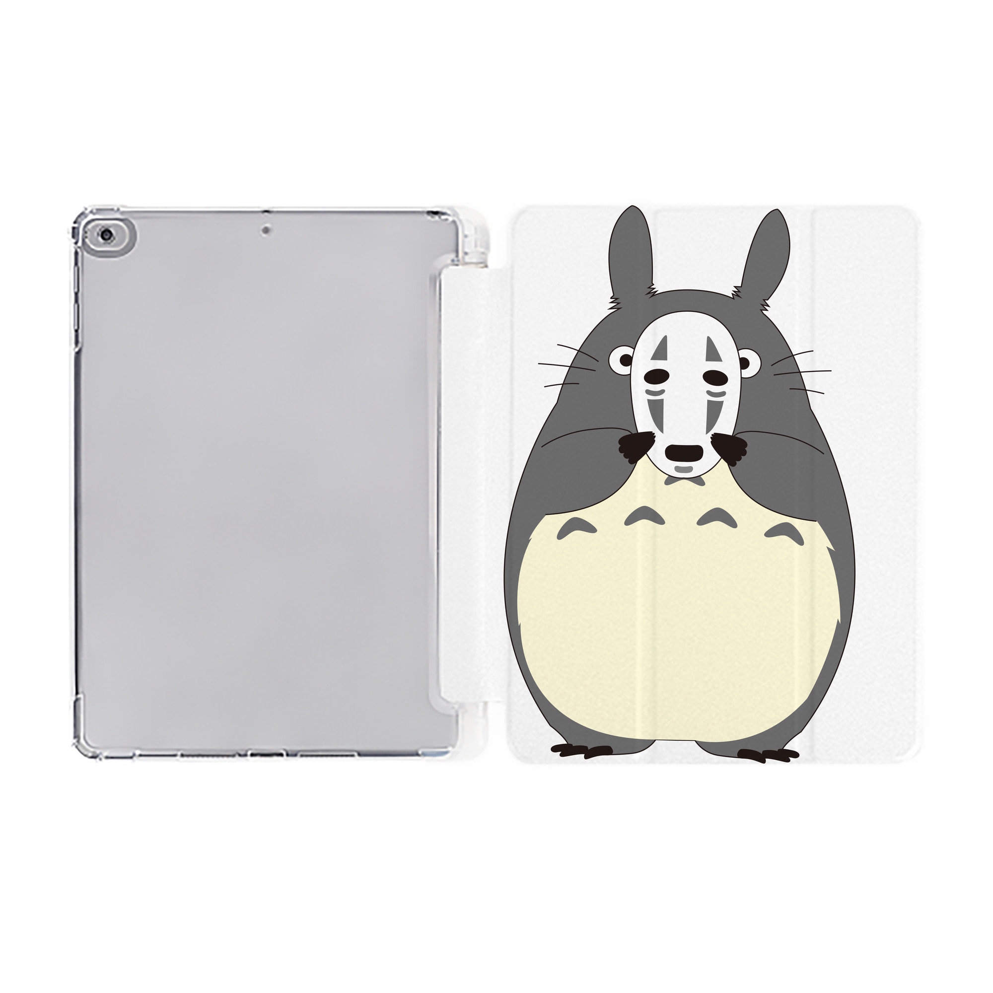 （画像用） となりのトトロ 草壁メイ 草壁サツキ My Neighbor Totoro Satsuki Kusakabe Mei Kusakabe IPad ケース ペン収納付き 三つ折りスタンド PUレザー×シリコン 対応機種9.5/10.5/10.9インチ
